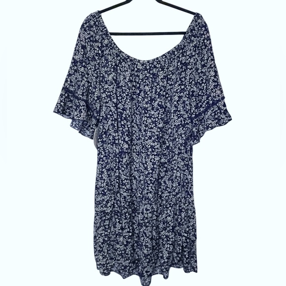 NAIF Dresses & Skirts - Naif Blue and White Floral Print Dress -NWT
